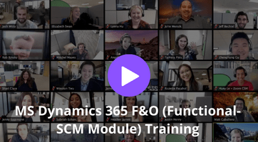 MS Dynamics 365 F&O (Functional-SCM Module) Training